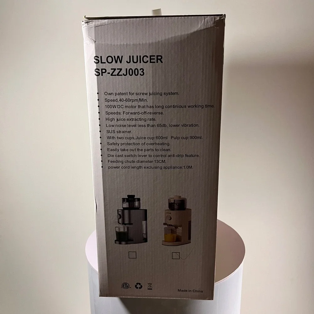 SPZTJK Slow Juicer SP-ZZJ003 100W Cold Press Masticating‎ Machine